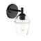 Designers Fountain Summer Jazz 5.5 in. 1-Light Matte Black Wall Sconce Light with Clear Glass Shade for Bathrooms D310M-WS-MB - alternate 9